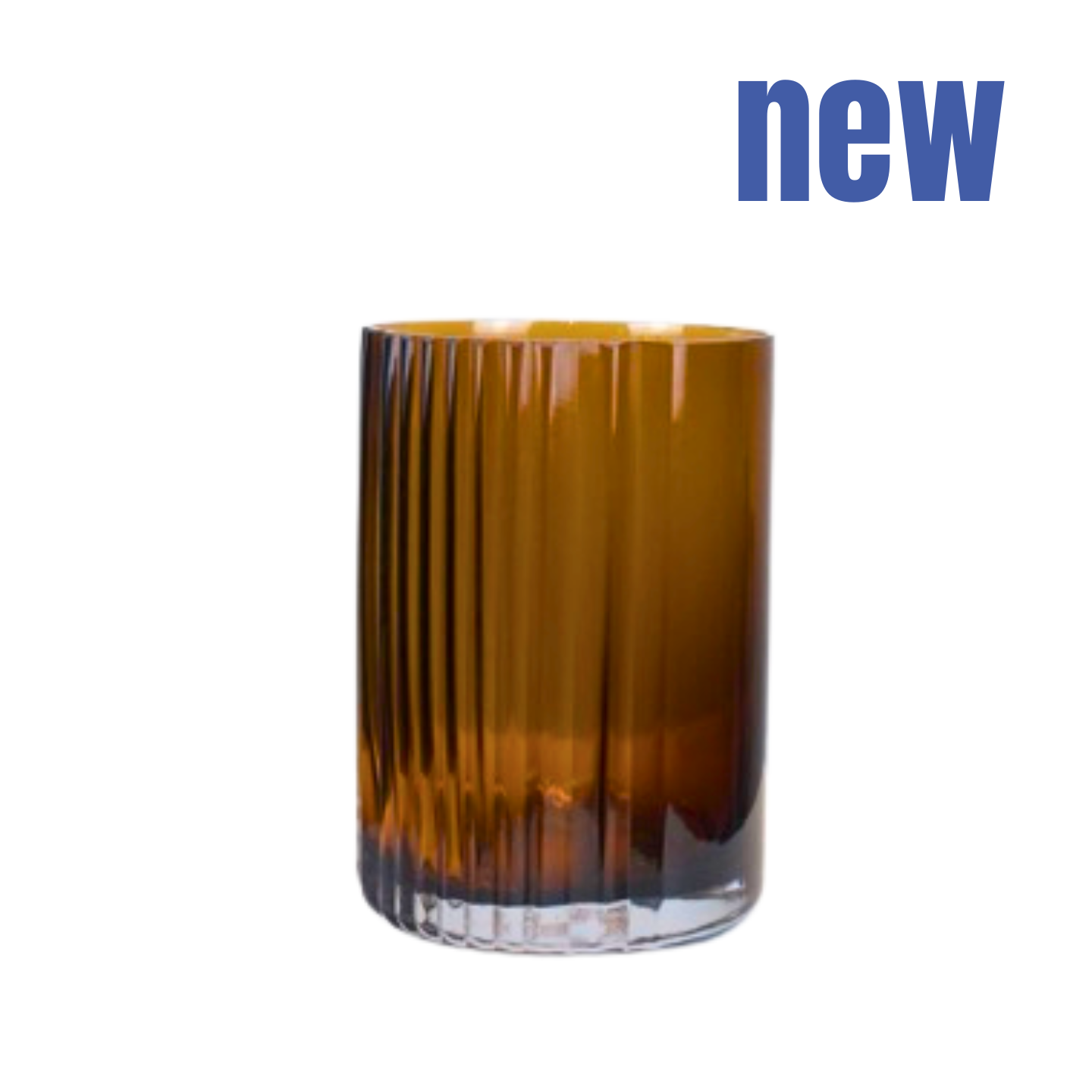 Glass vase with edges